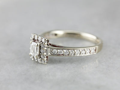 Pave Diamond Encrusted Engagement Ring