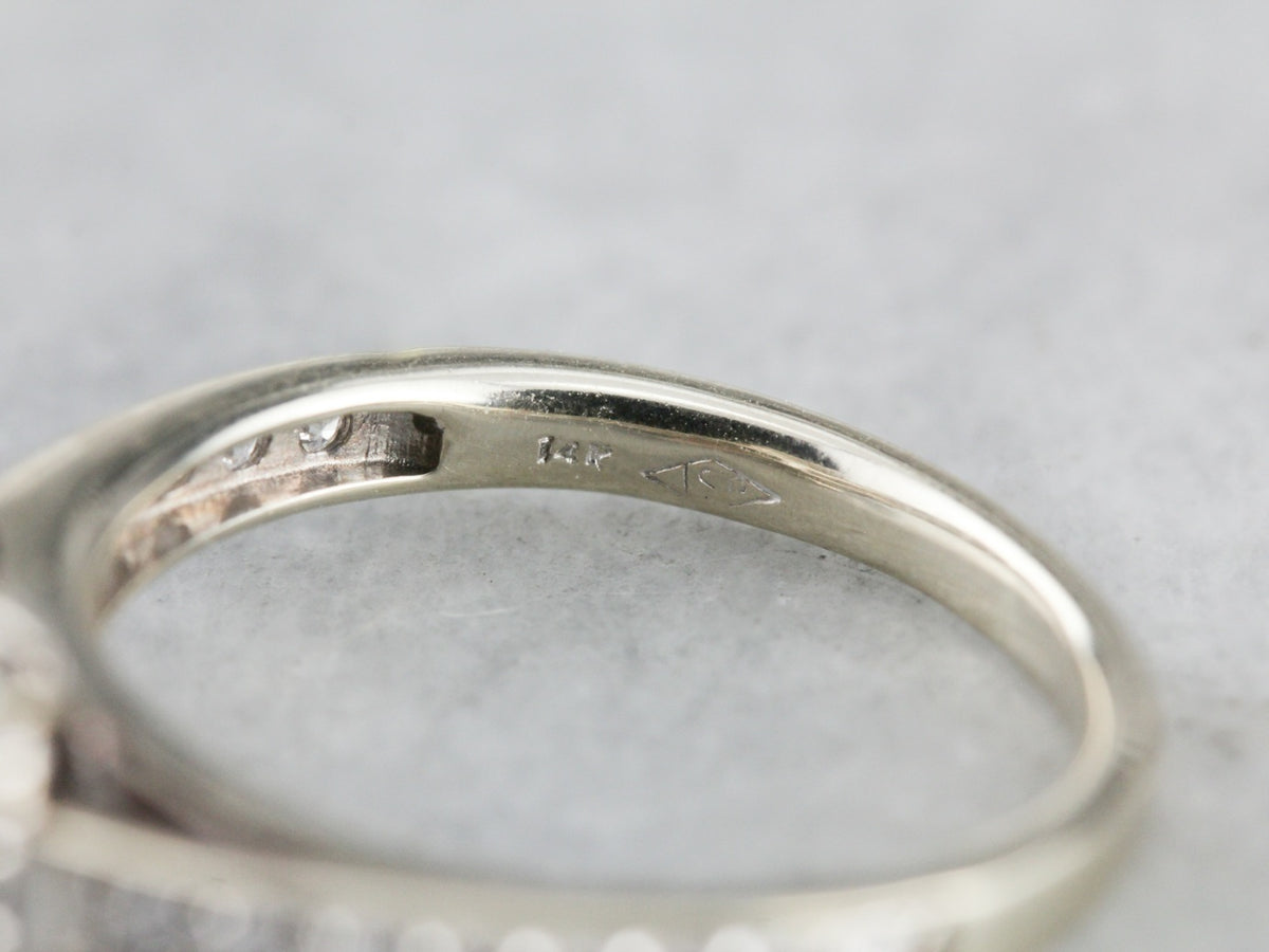 Pave Diamond Encrusted Engagement Ring