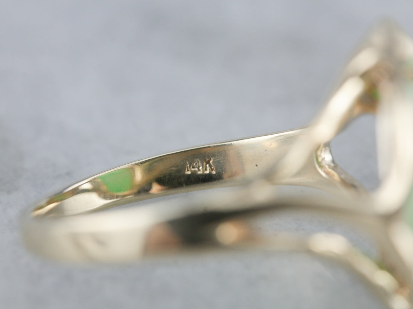 Modernist Jadeite Cocktail Ring