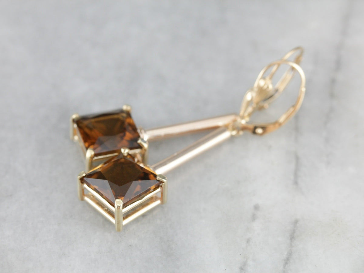 Autumn Smoky Quartz Drop Earrings