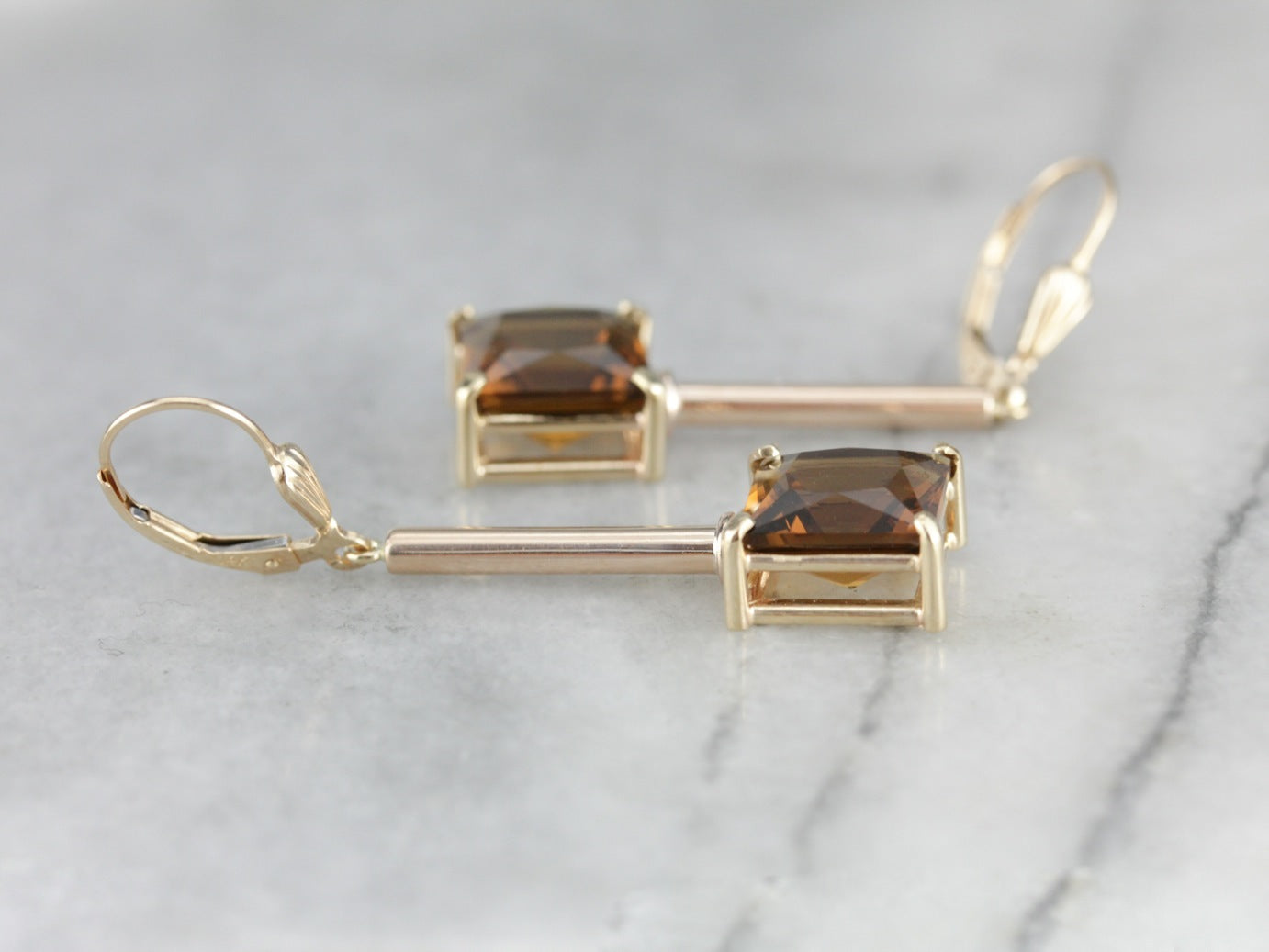 Autumn Smoky Quartz Drop Earrings