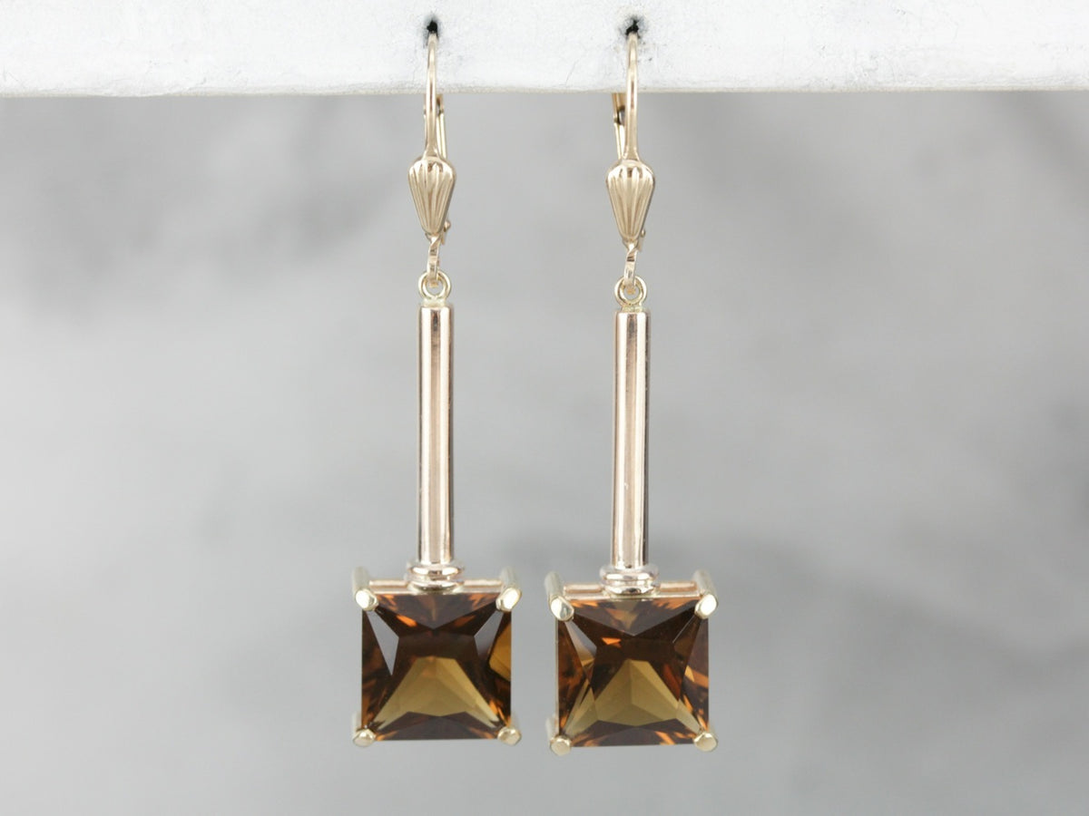 Autumn Smoky Quartz Drop Earrings