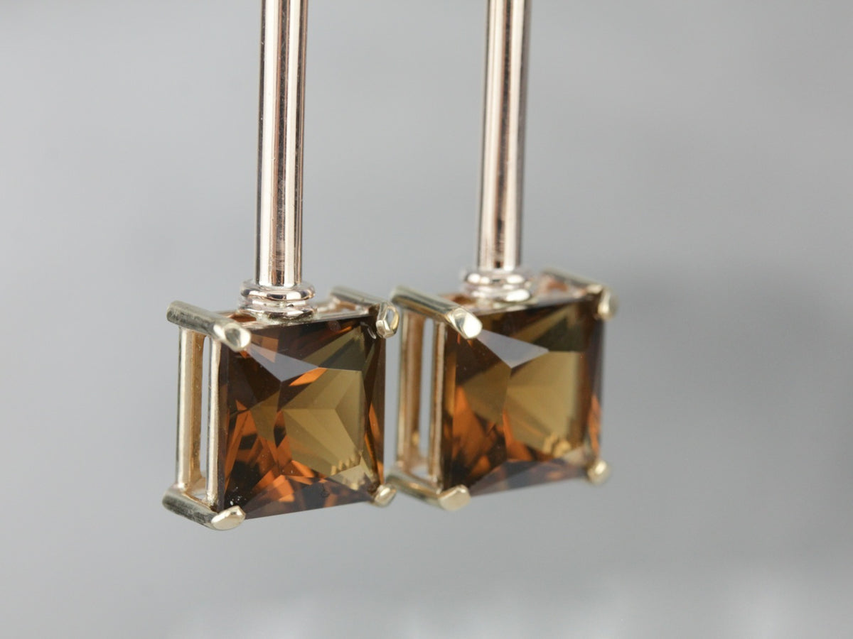 Autumn Smoky Quartz Drop Earrings
