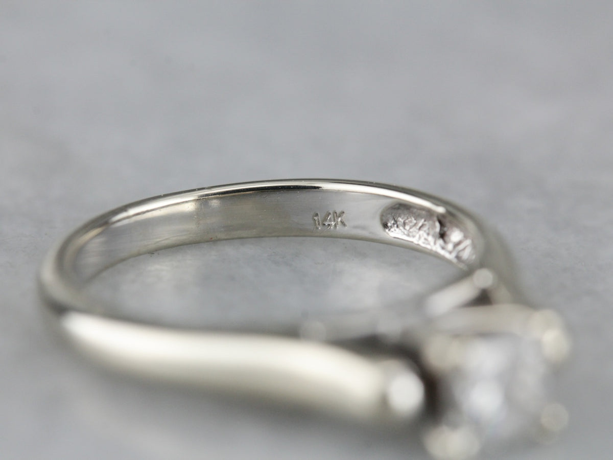 High Profile Diamond Solitaire Engagement Ring