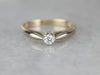 Vintage High Profile Diamond Solitaire Engagement Ring