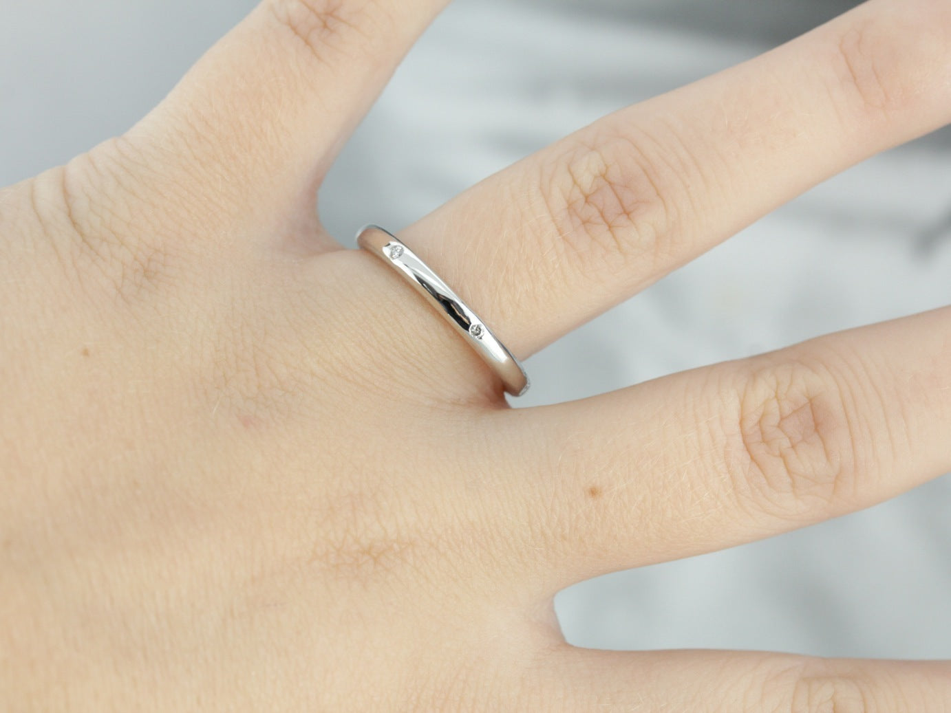 Diamond Etoile Platinum Wedding Band