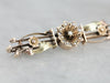 Antique Floral Seed Pearl Bar Brooch