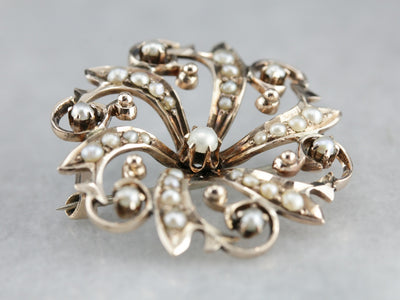 Victorian Pearl Brooch or Pendant