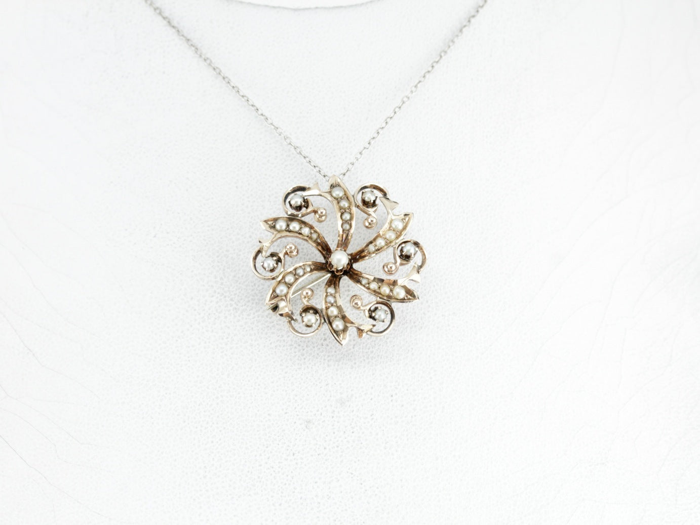 Victorian Pearl Brooch or Pendant