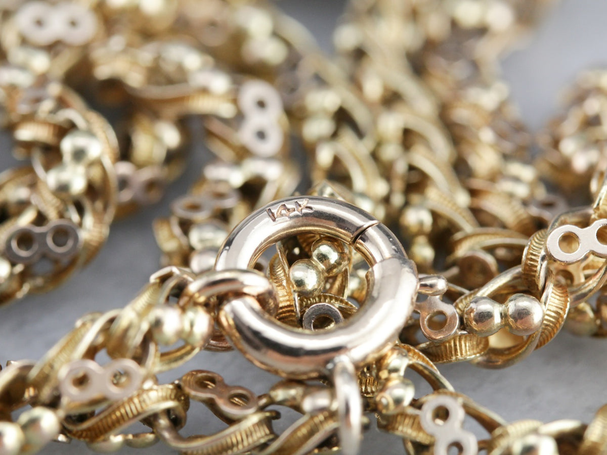 Ornate Twisted Link Gold Chain