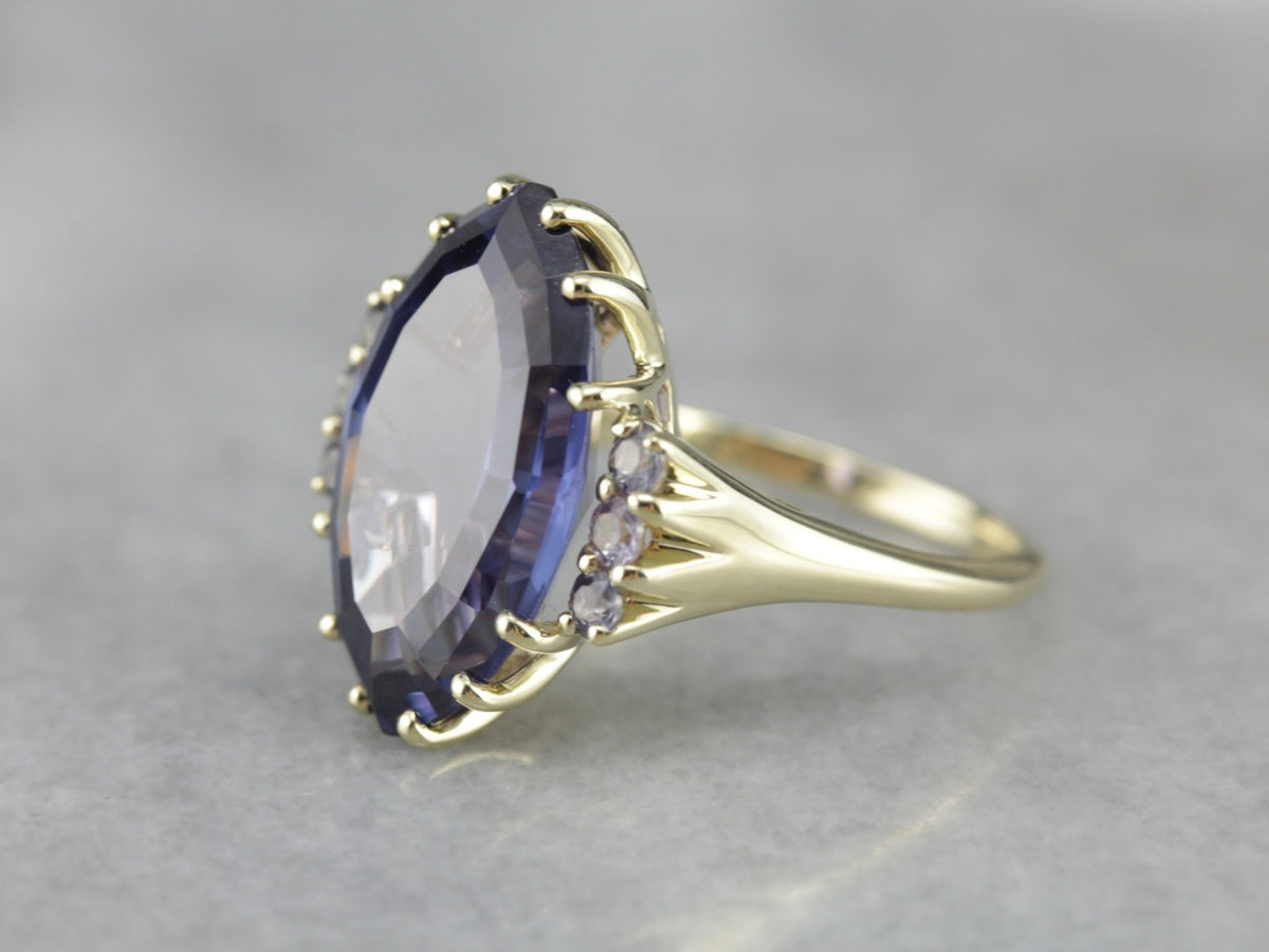 Synthetic Alexandrite Cocktail Ring
