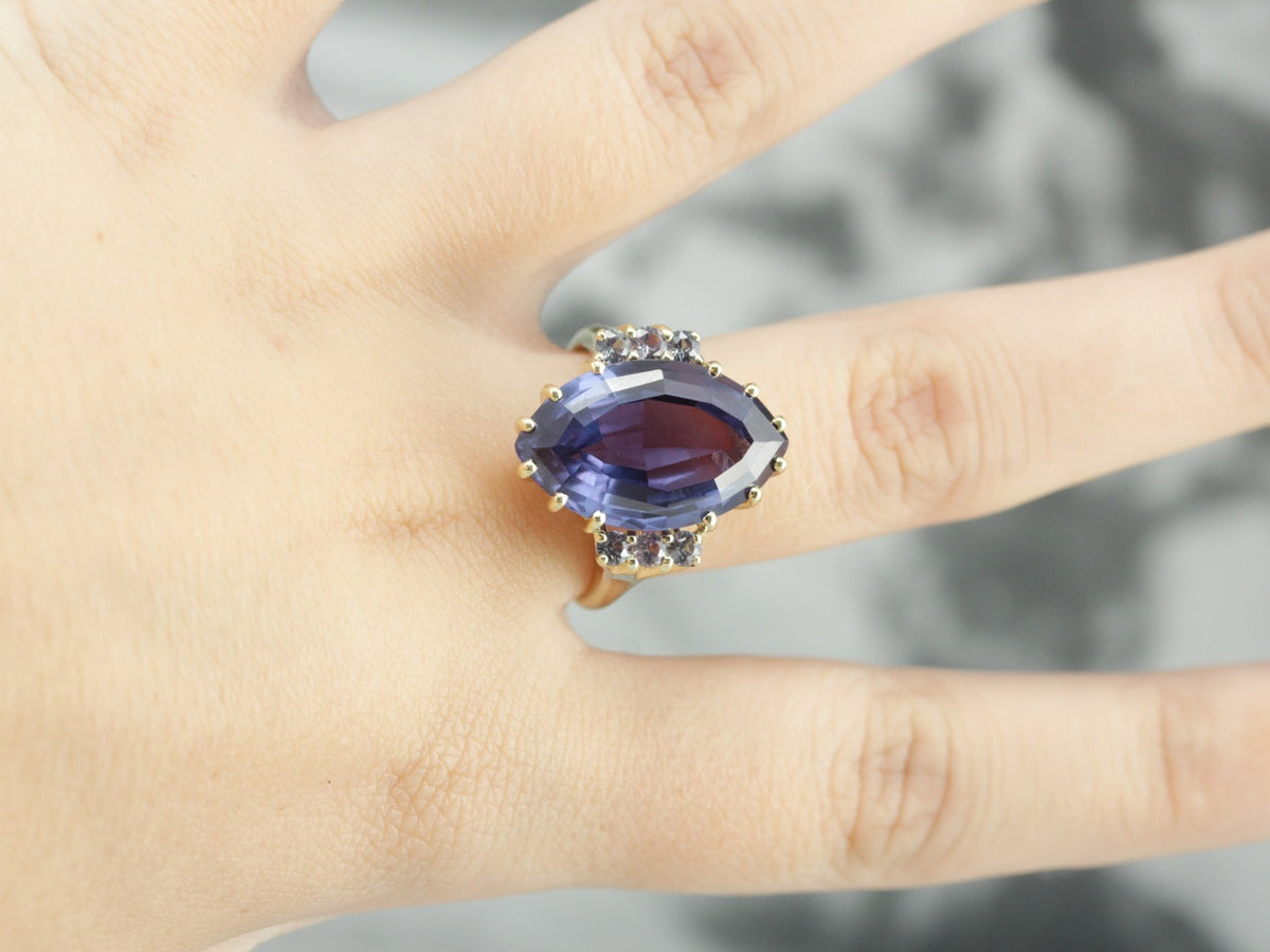 Synthetic Alexandrite Cocktail Ring