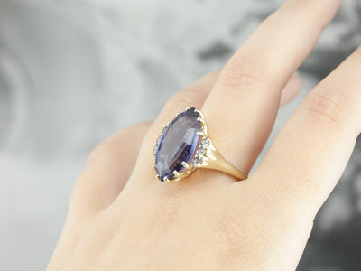 Synthetic Alexandrite Cocktail Ring