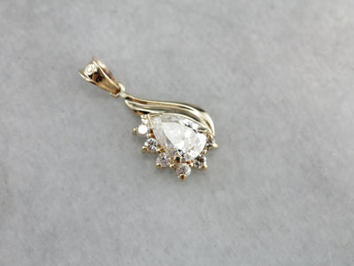 Elegant Diamond Drop Pendant