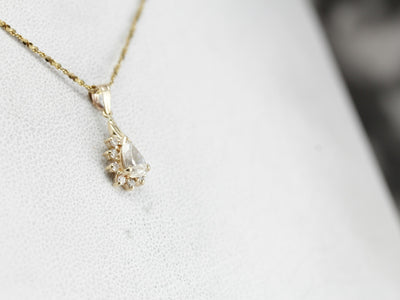 Elegant Diamond Drop Pendant
