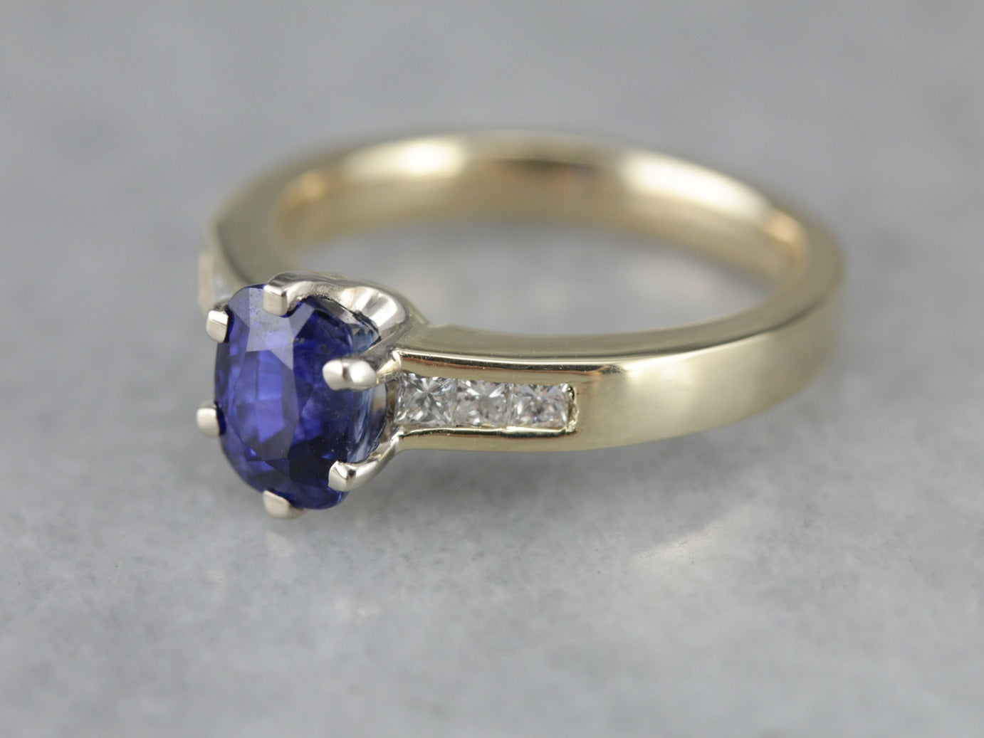 Classic Royal Blue Sapphire Engagement Ring