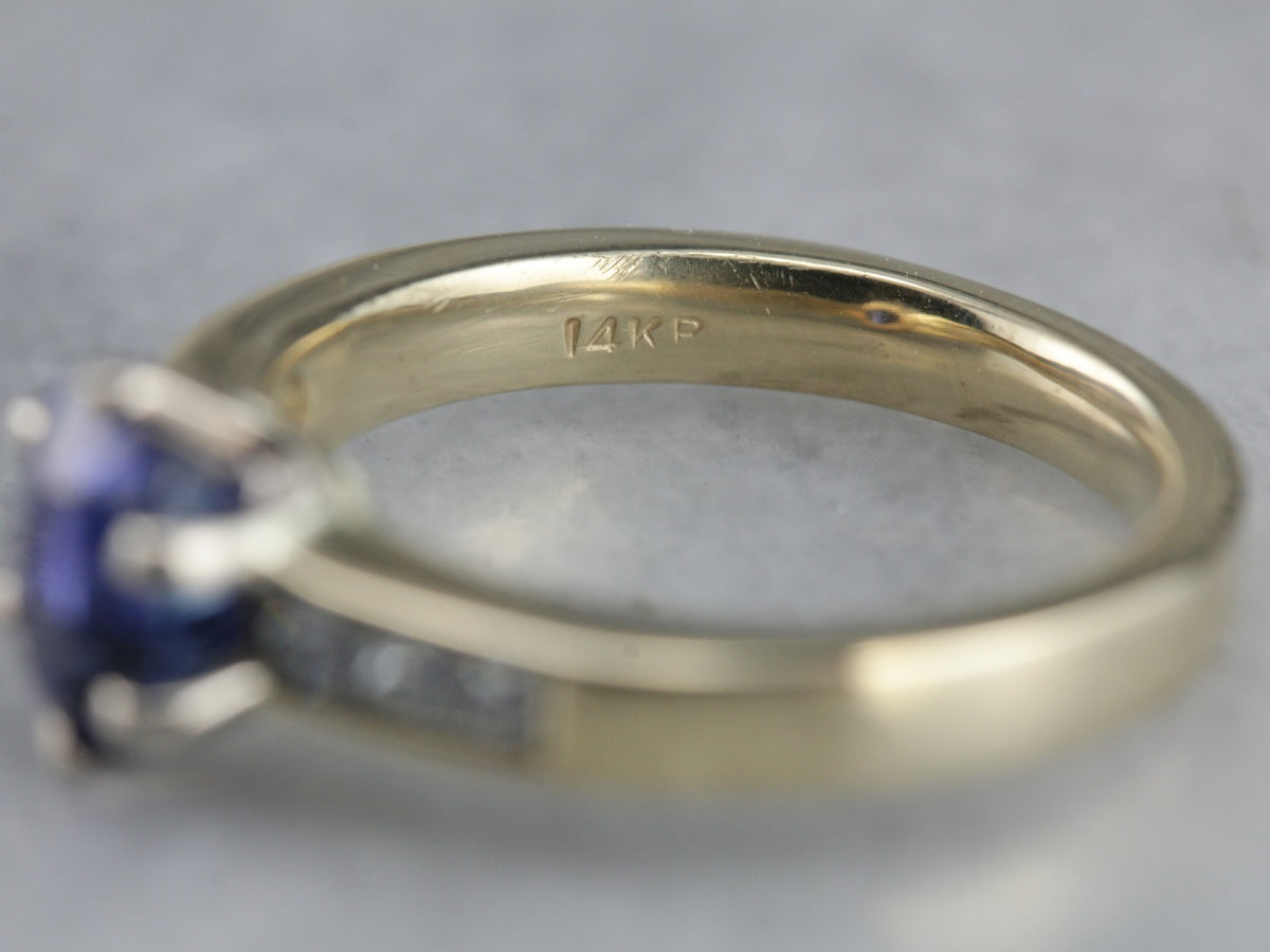 Classic Royal Blue Sapphire Engagement Ring