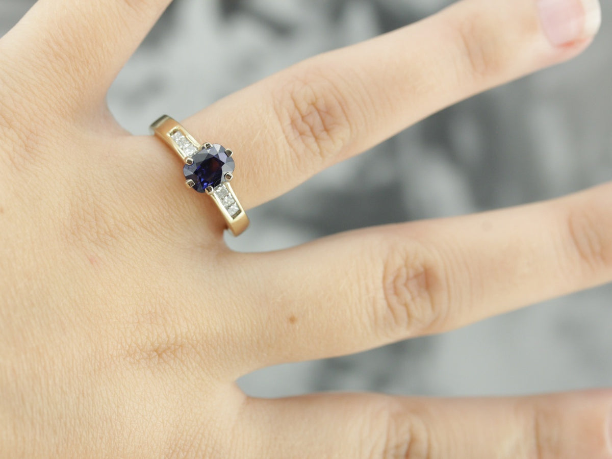 Classic Royal Blue Sapphire Engagement Ring