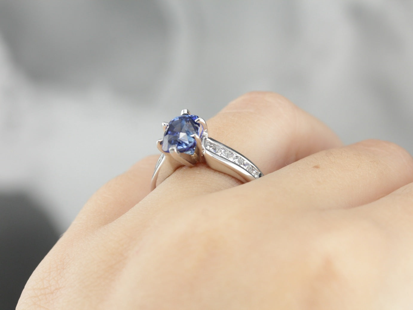 Modern High Quality Sapphire Engagement Ring