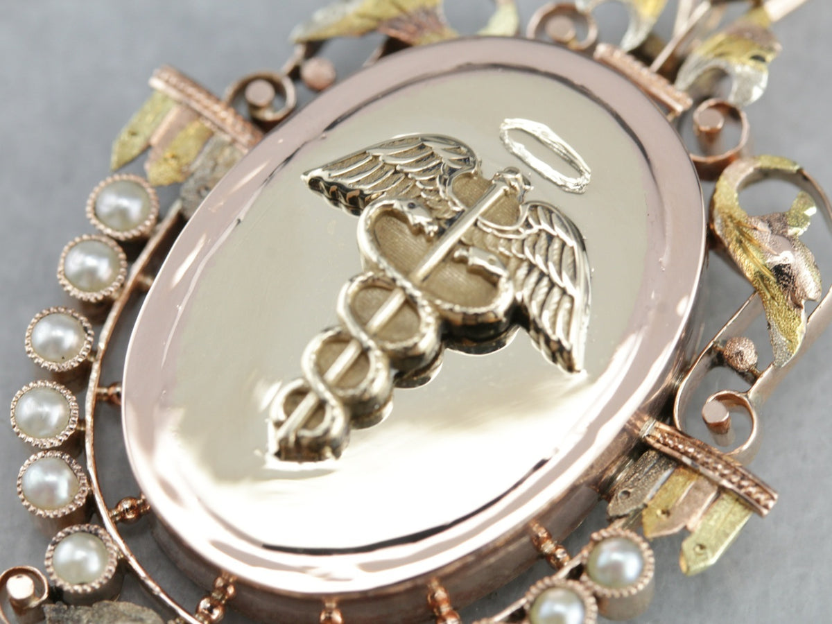 Colgante Caduceo Médico de Eras Mixtas