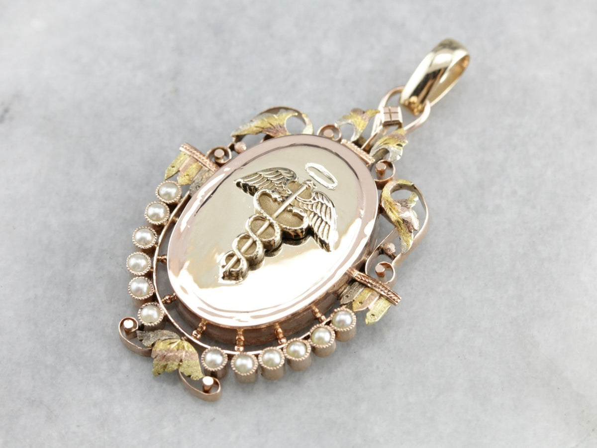 Colgante Caduceo Médico de Eras Mixtas