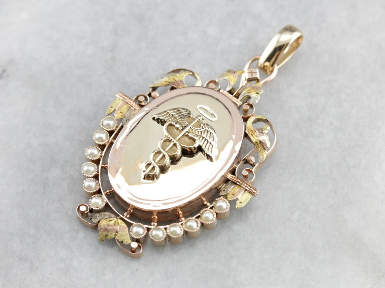 Colgante Caduceo Médico de Eras Mixtas