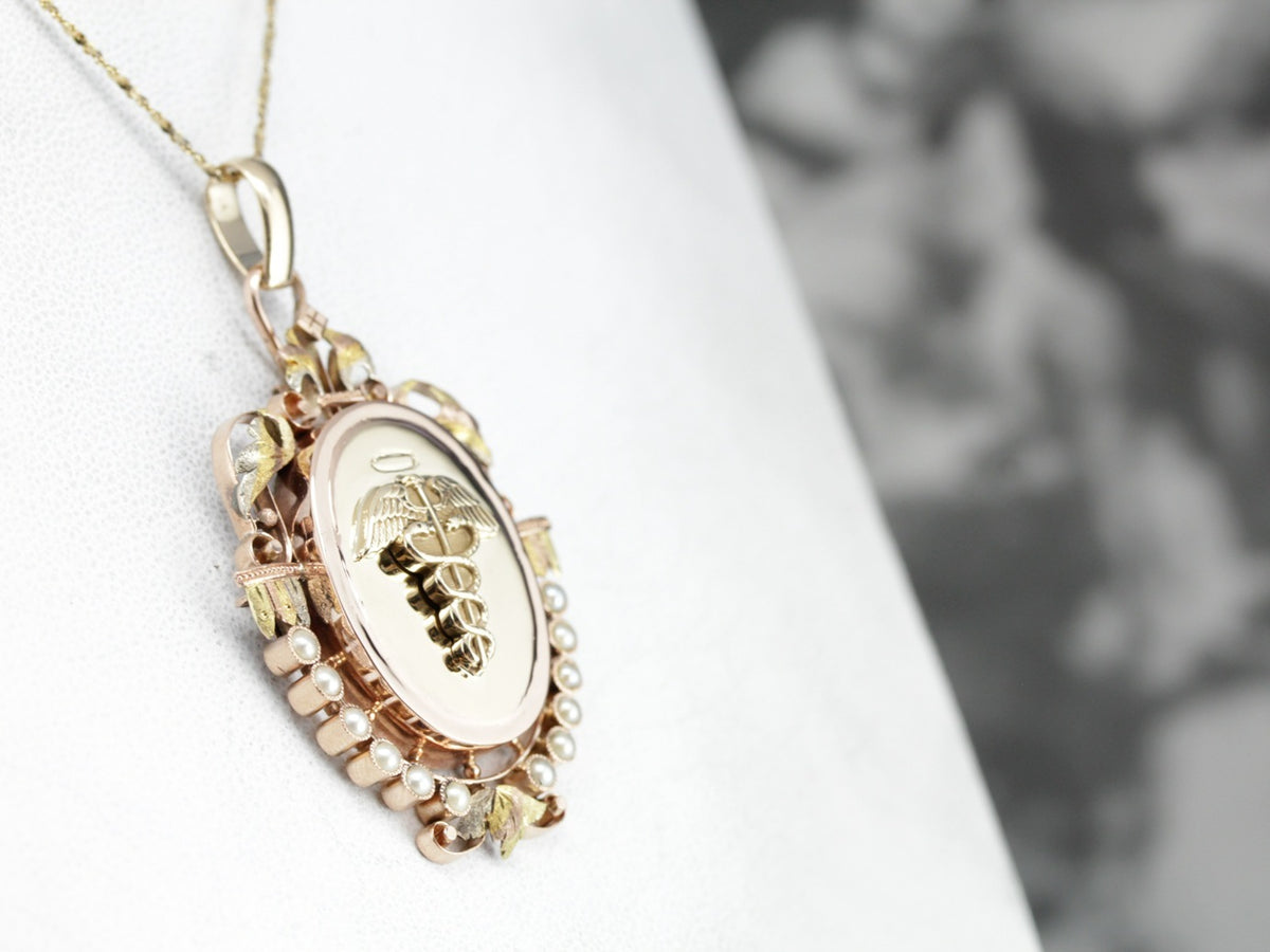 Colgante Caduceo Médico de Eras Mixtas