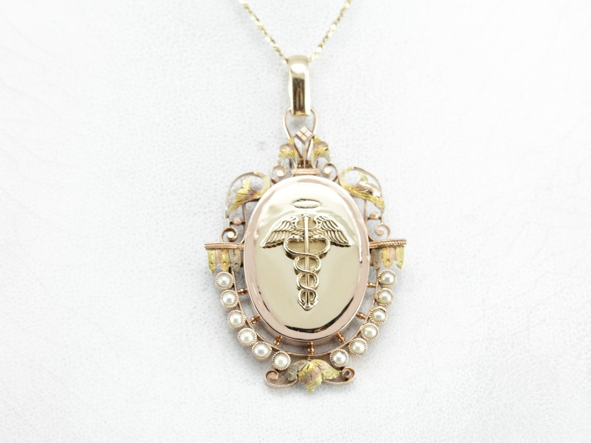 Colgante Caduceo Médico de Eras Mixtas