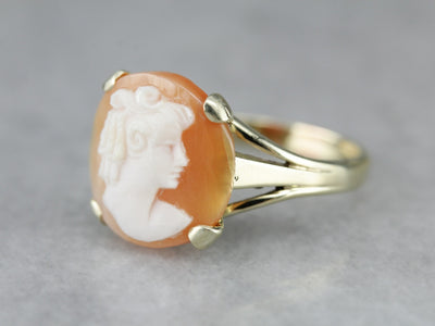 Vintage Cameo Cocktail Ring