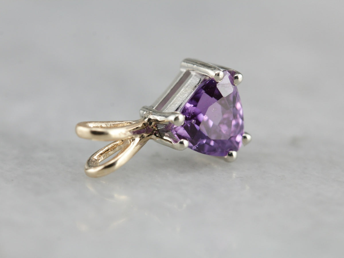 Bright Plum Purple Sapphire Pendant