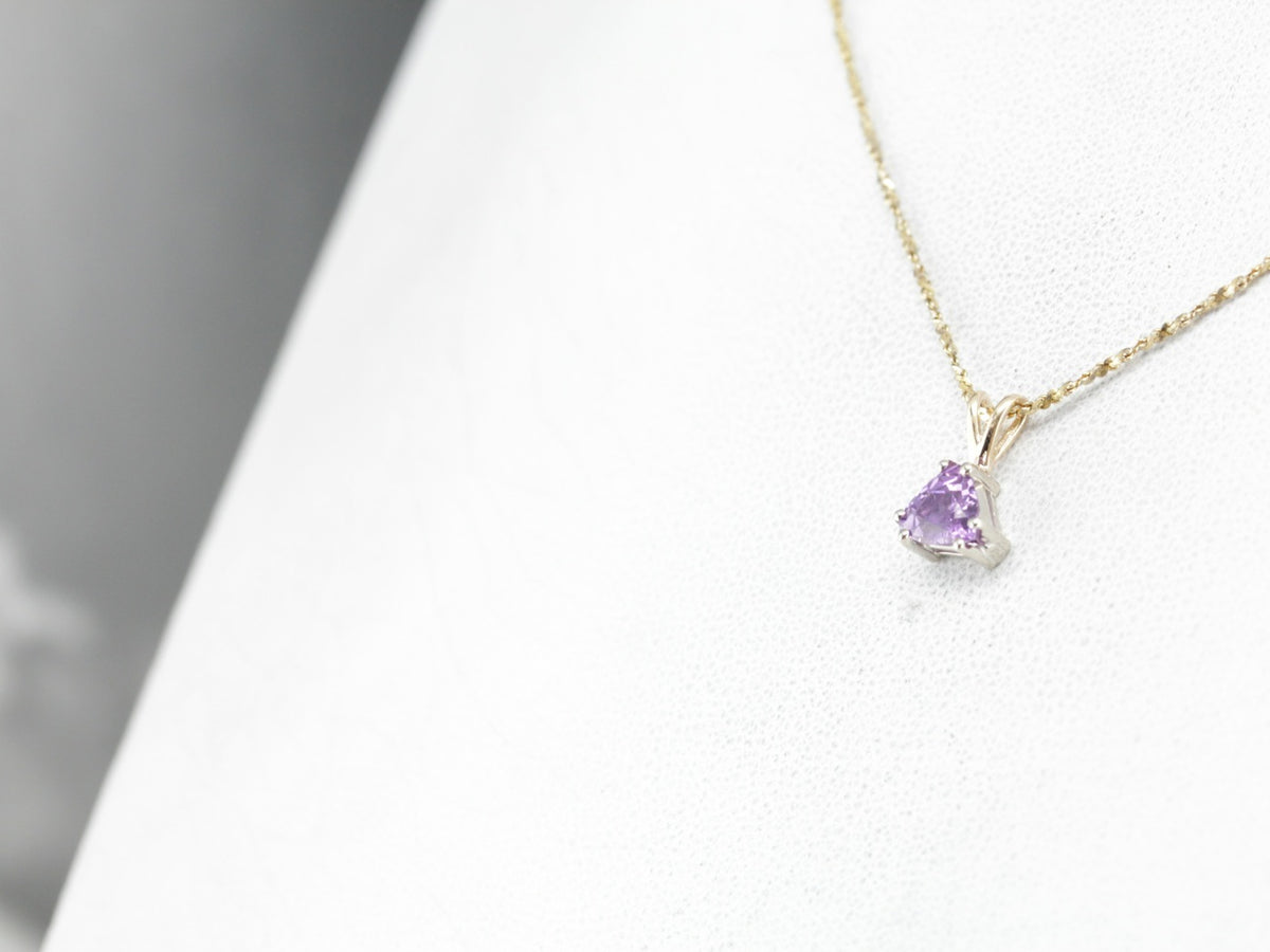 Bright Plum Purple Sapphire Pendant