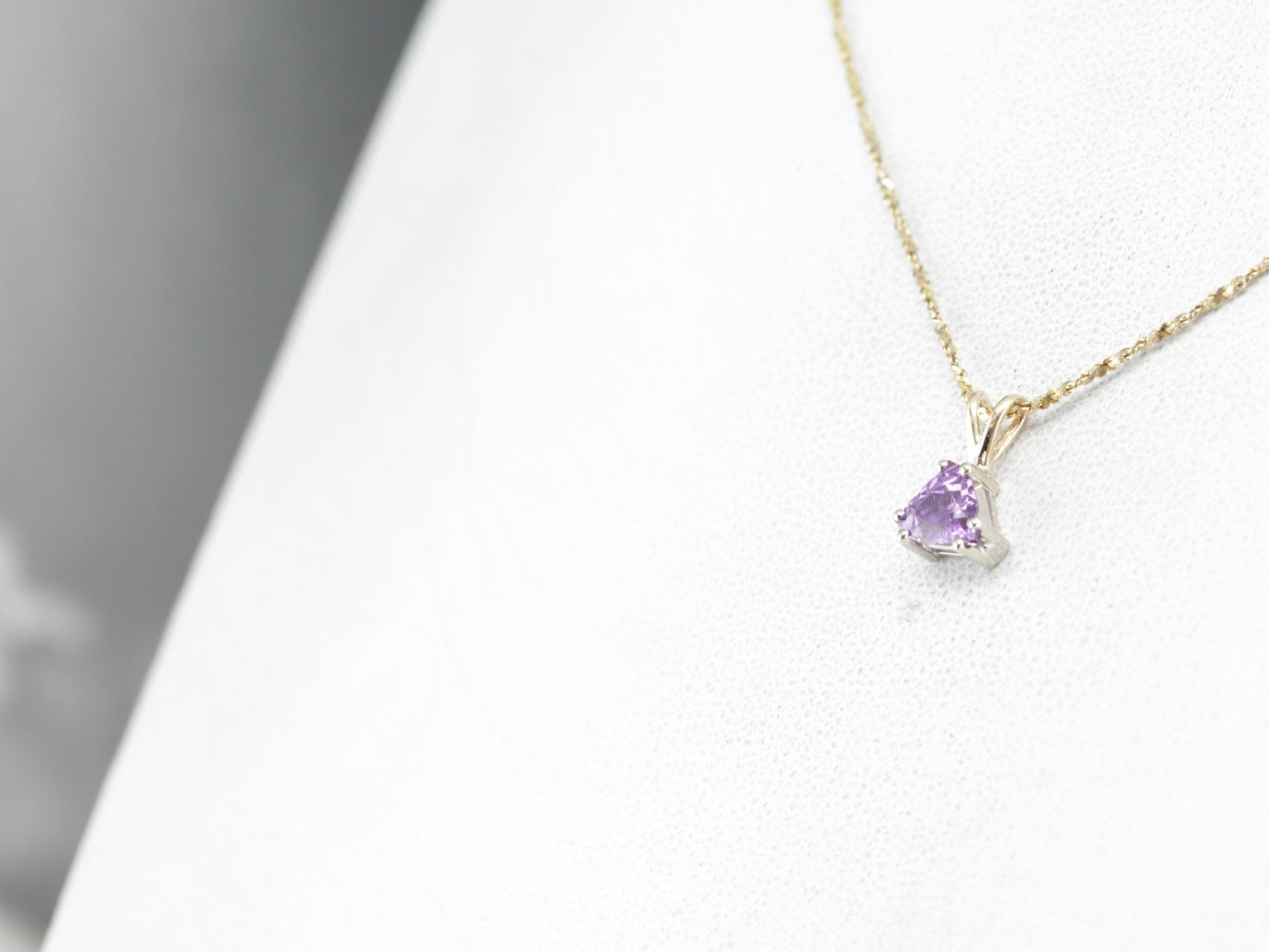 Bright Plum Purple Sapphire Pendant