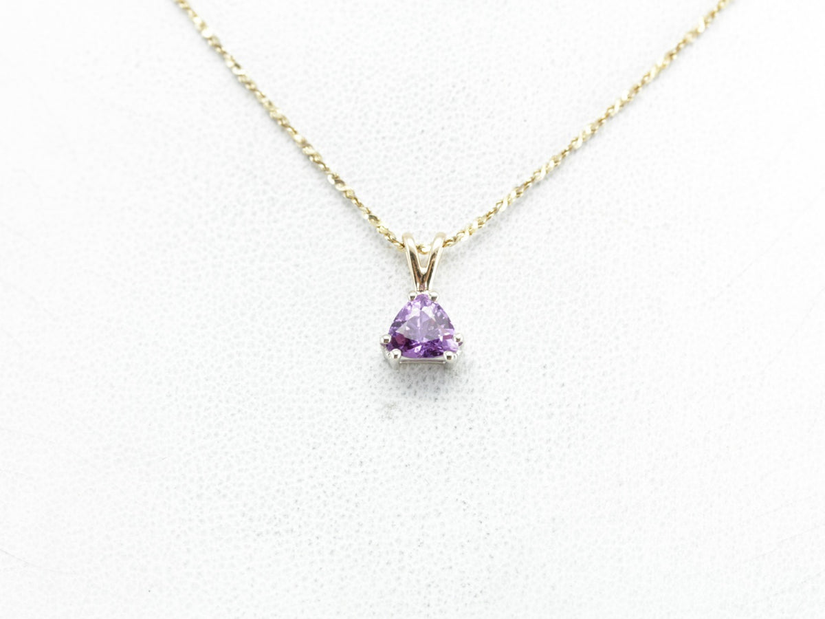 Bright Plum Purple Sapphire Pendant