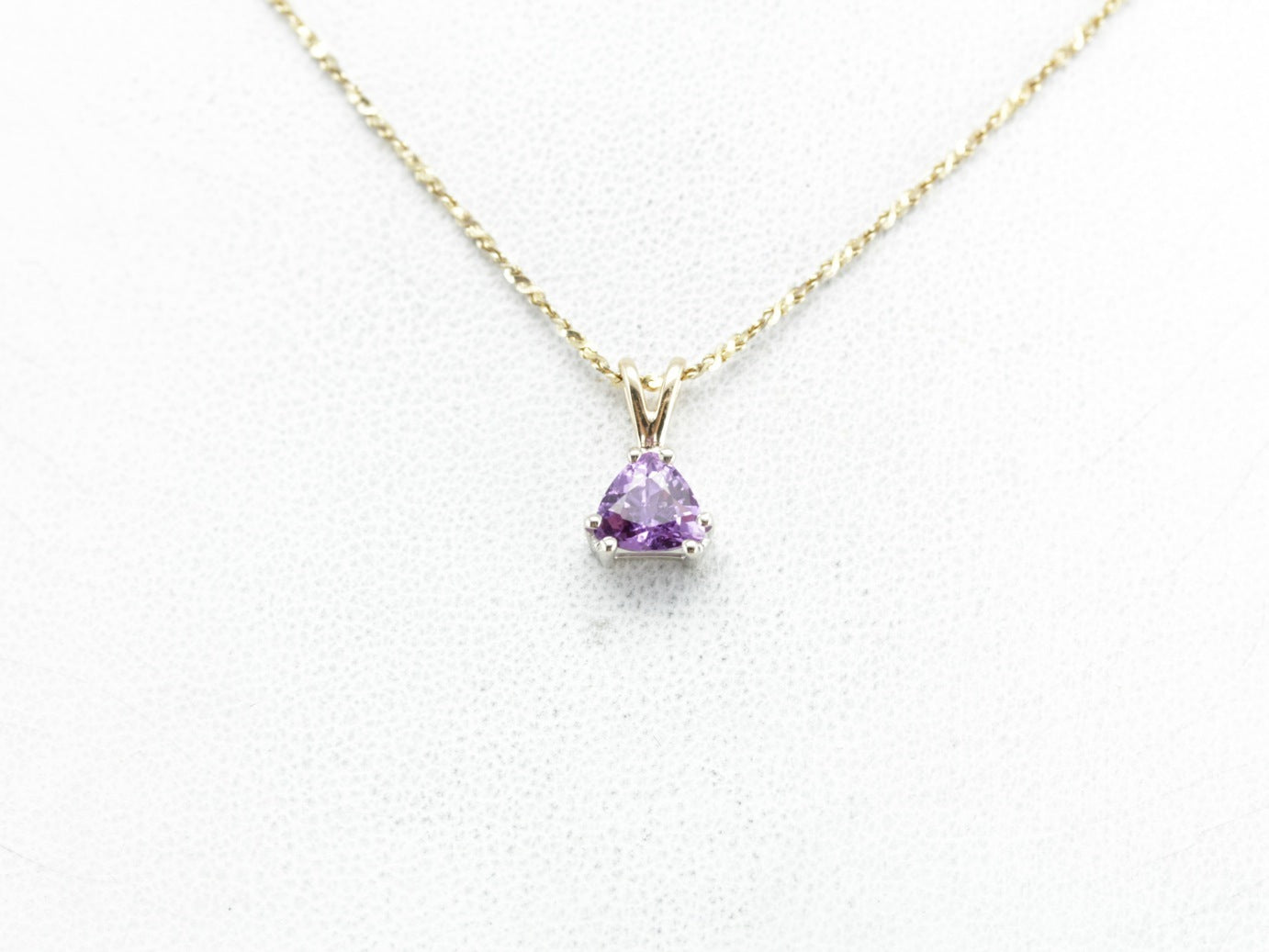 Bright Plum Purple Sapphire Pendant