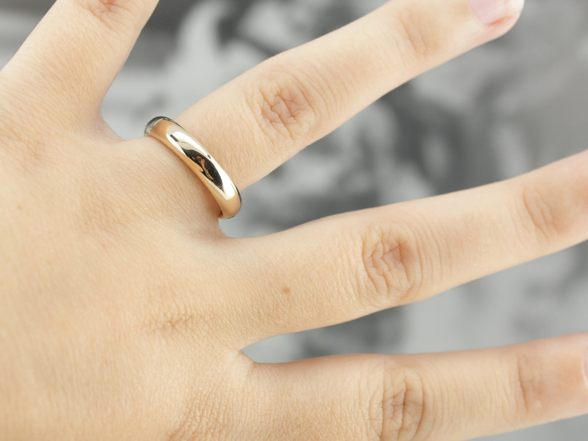 Antique Yellow Gold Plain Wedding Band
