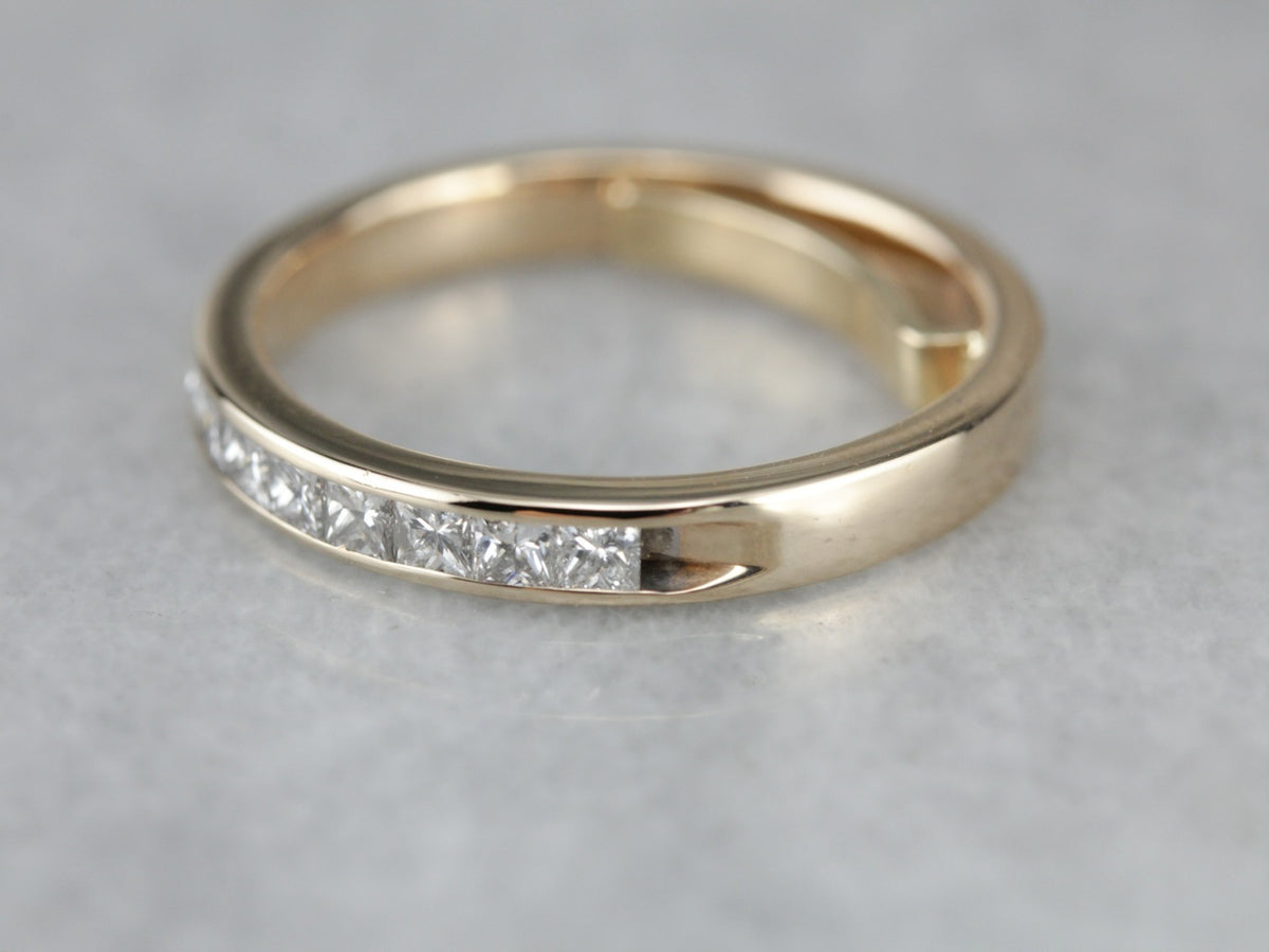 Princess Cut Diamond Wedding Band