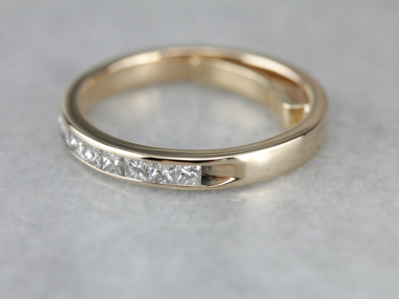 Princess Cut Diamond Wedding Band