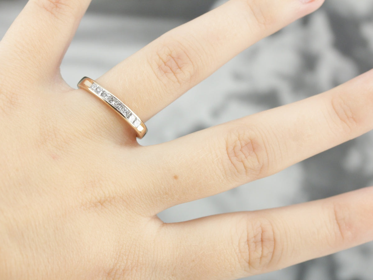 Princess Cut Diamond Wedding Band