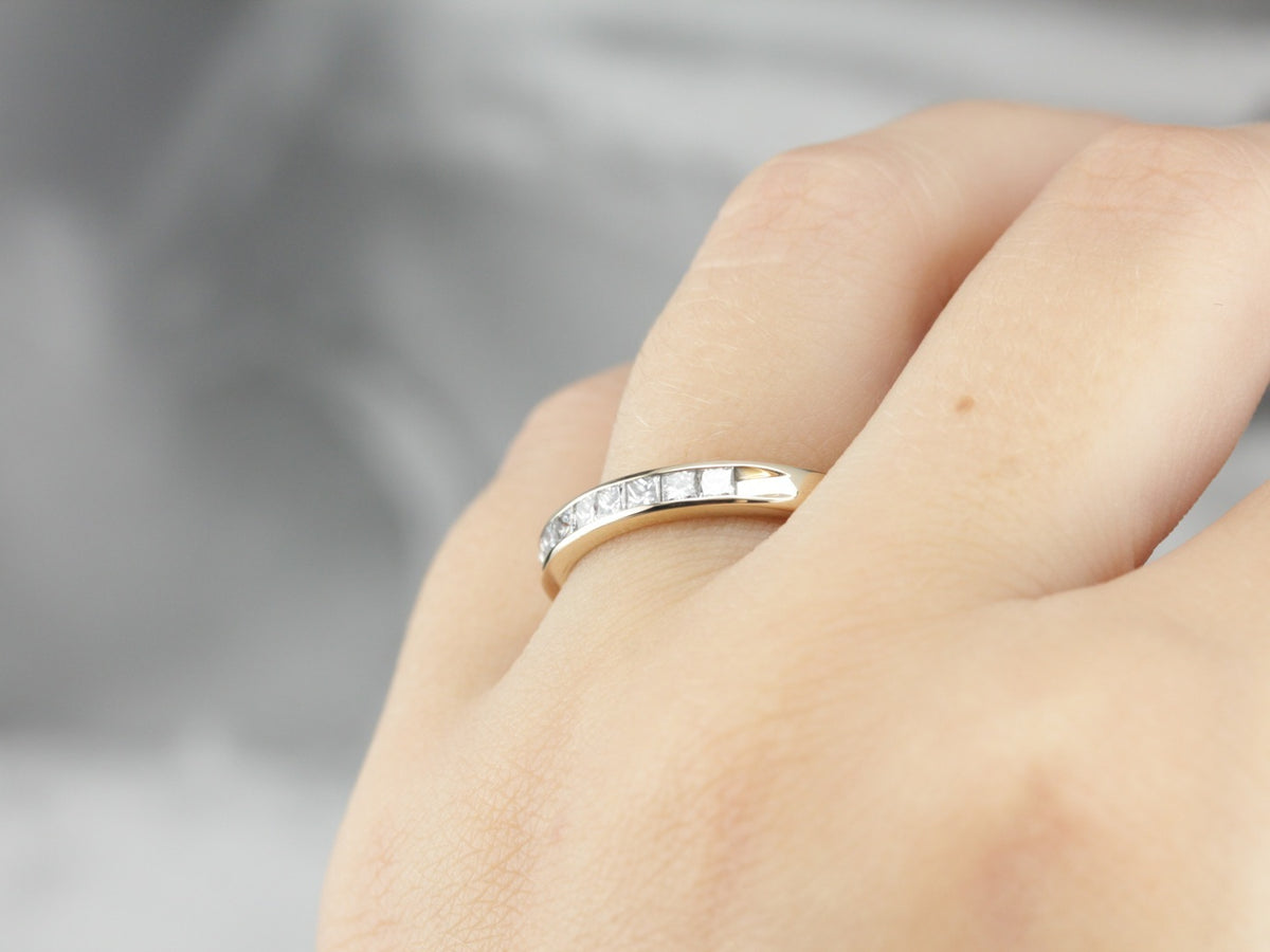 Princess Cut Diamond Wedding Band