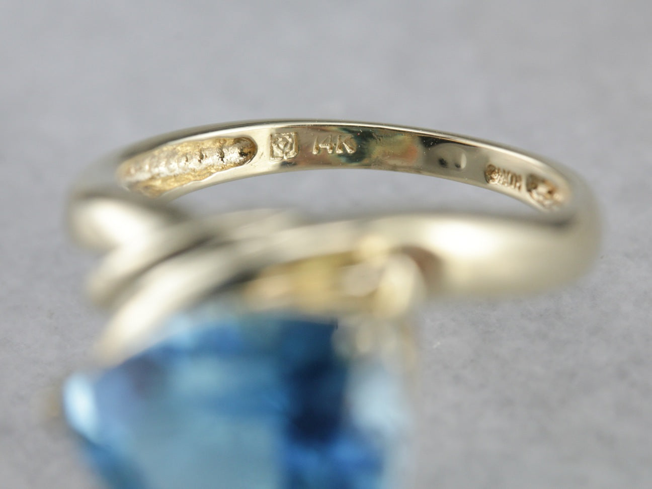 Modern Blue Topaz Cocktail Ring