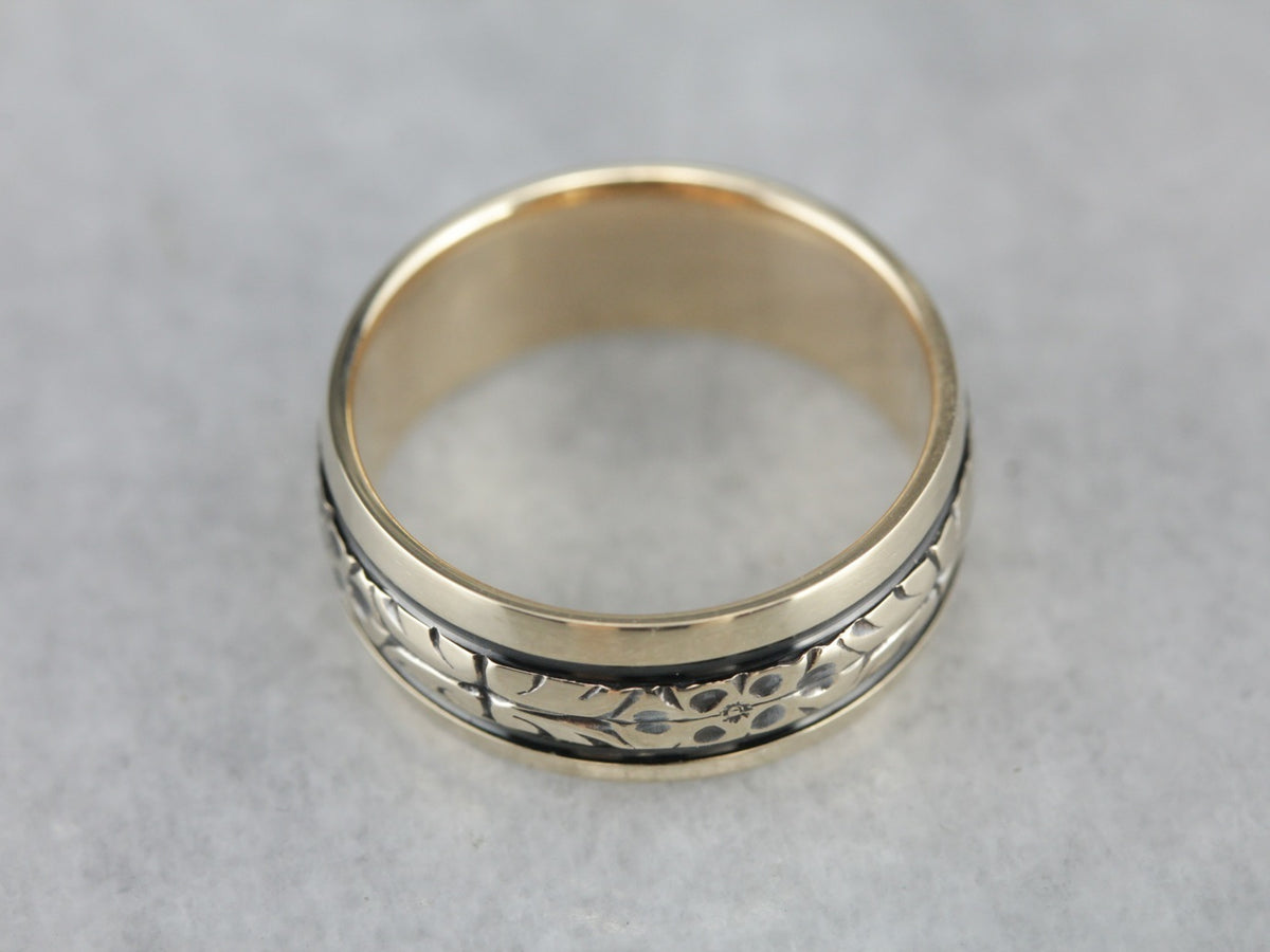 Vintage Floral Wedding Band