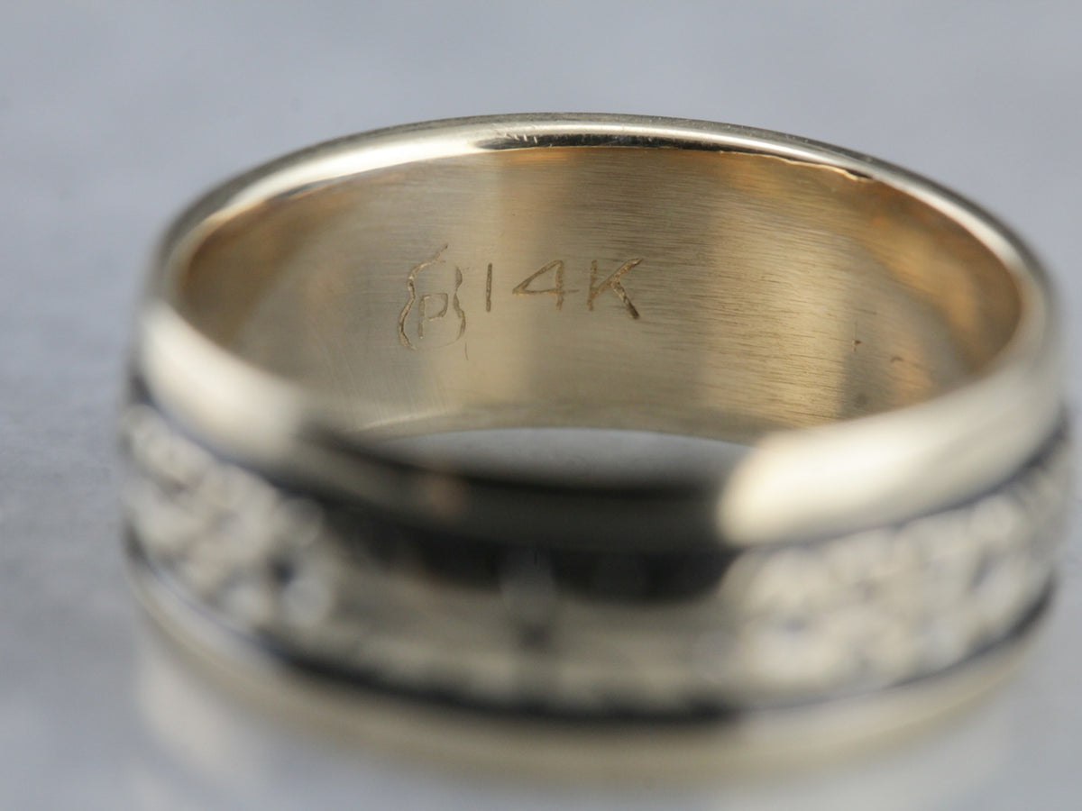 Vintage Floral Wedding Band