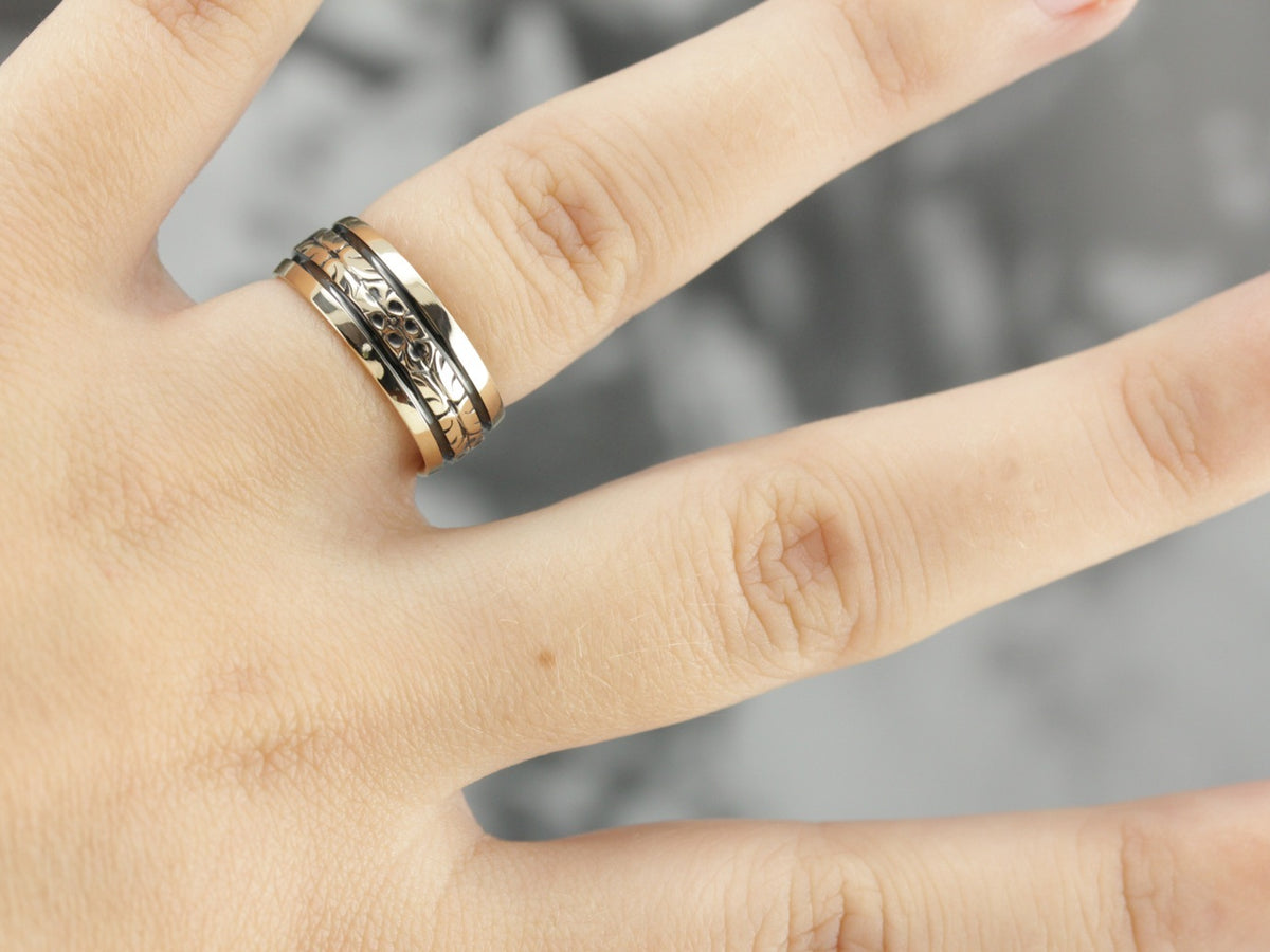 Vintage Floral Wedding Band