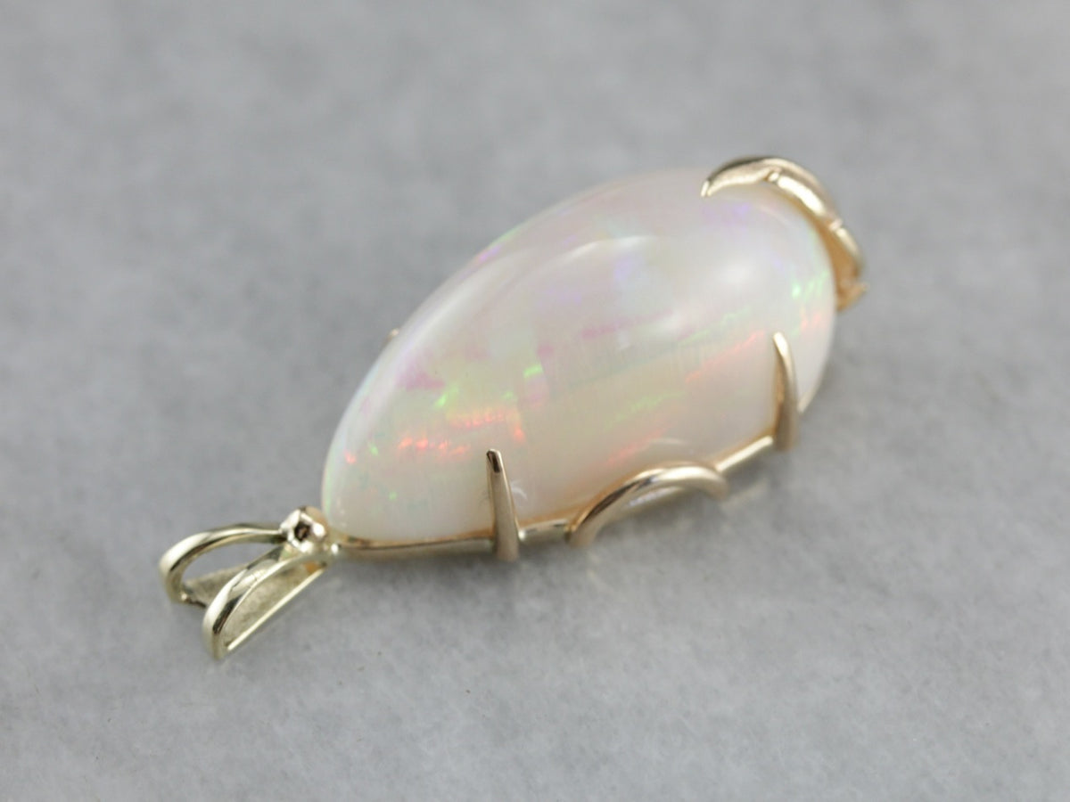 Fancy Cut Opal Gold Pendant