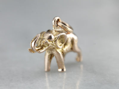Triumphant Elephant Rose Gold Charm