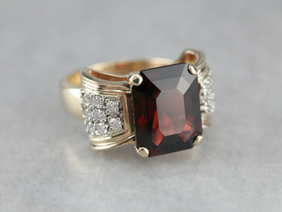 Bold Garnet Diamond Cocktail Ring