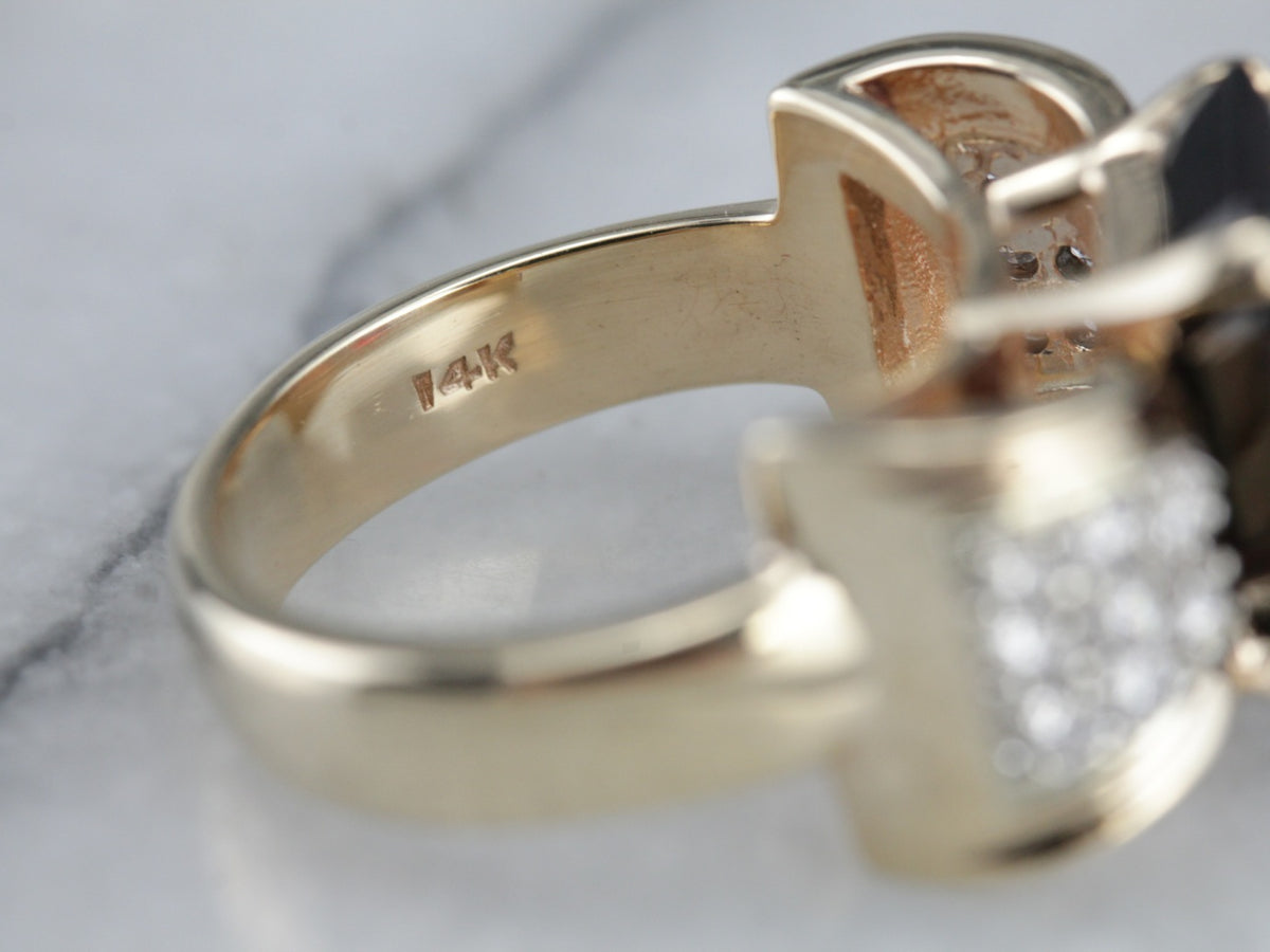 Bold Garnet Diamond Cocktail Ring