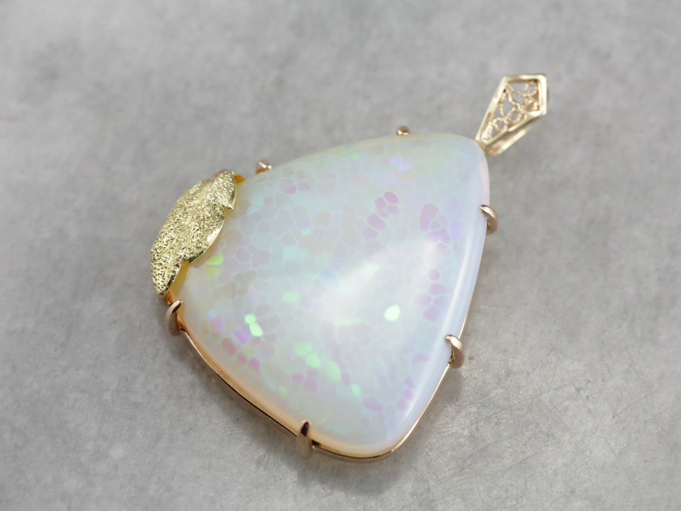 Fancy Cut Opal Statement Pendant