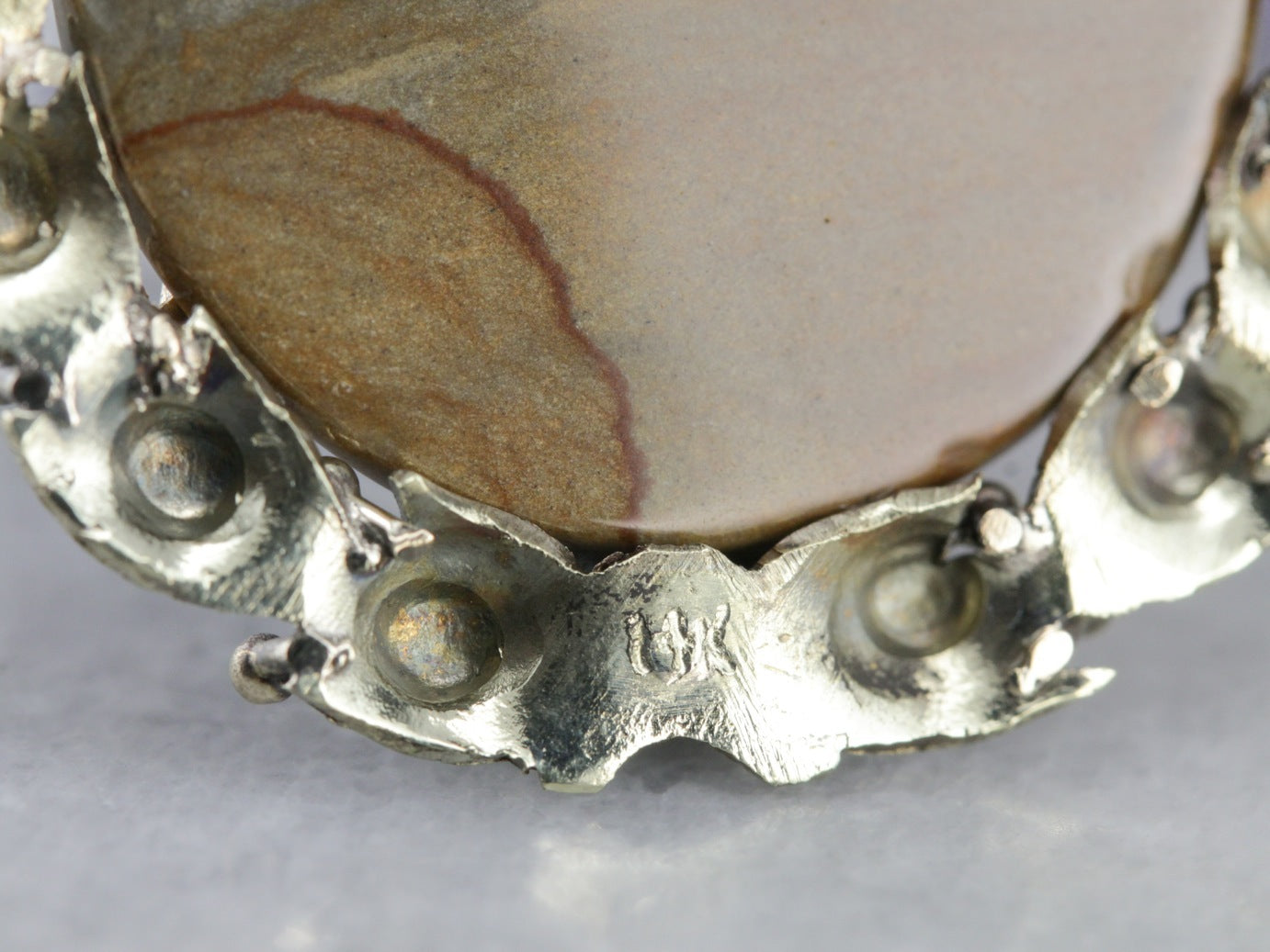 Vintage Jasper Laurel Wreath Pendant