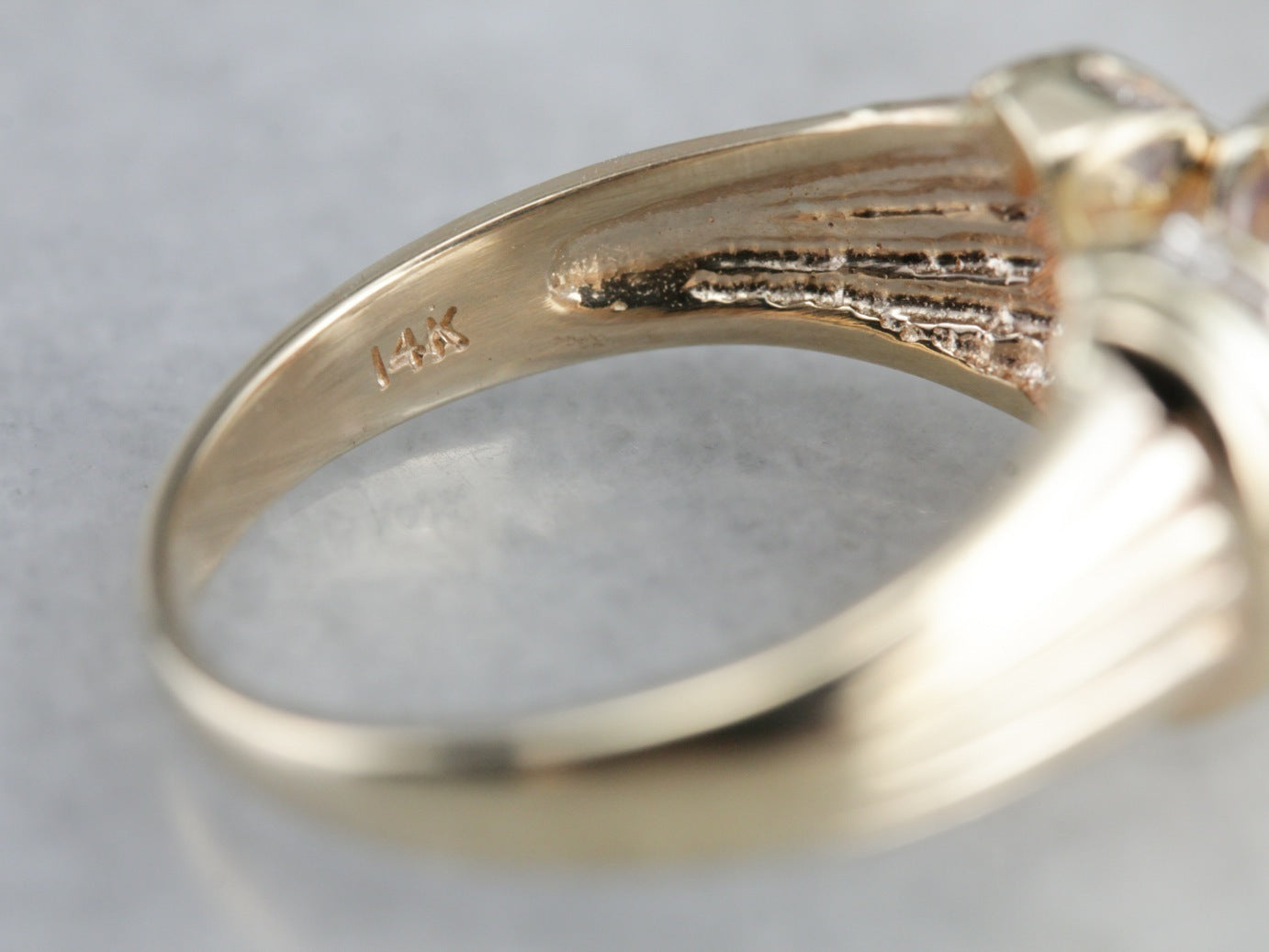 Modern Purple Sapphire Statement Ring